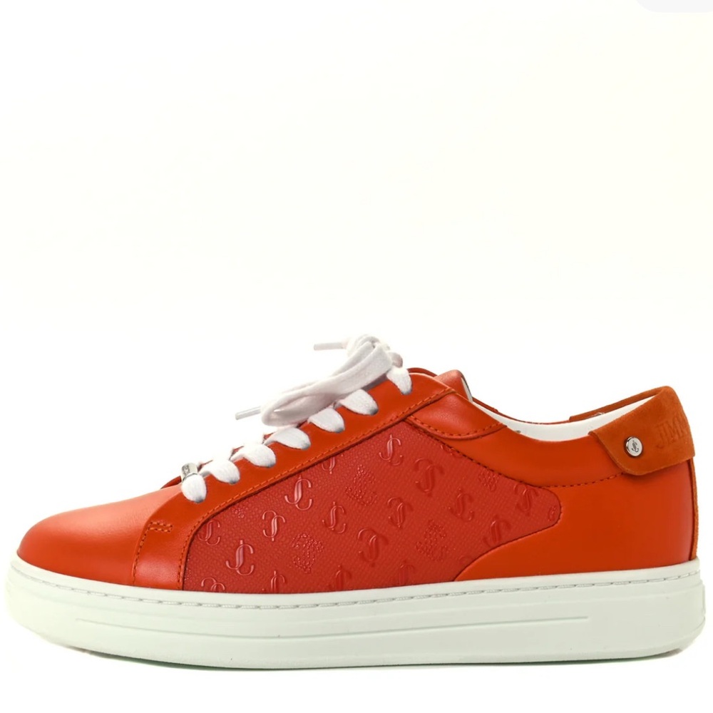 Jimmy Choo Rome Orange Leather Women's Sneakers 5.5